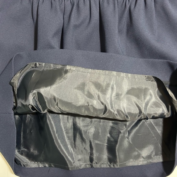 JCrew Navy Blue Pointe A-Line Mini Skirt Size 8 - Picture 6 of 8